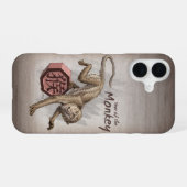 Coque iPhone 16 Année du Singe Art du Zodiaque Chinois (Verso Horizontal)