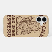 Coque iPhone 16 Appel à la caféine (Verso Horizontal)