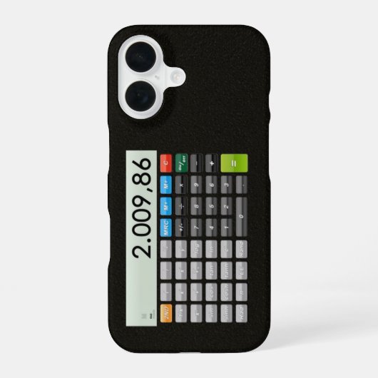 Coque iPhone 16 Application de calculatrice de poche (Verso)