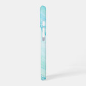 Coque iPhone 16 Aqua Marble Abstract Art Phone Case (Côté gauche)