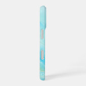 Coque iPhone 16 Aqua Marble Abstract Art Phone Case (Côté droit)