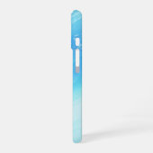 Coque iPhone 16 Aquarelle bleu clair dégradé (Côté gauche)