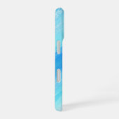 Coque iPhone 16 Aquarelle bleu clair dégradé (Côté droit)