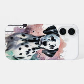 Coque iPhone 16 Aquarelle dalmate (Verso Horizontal)