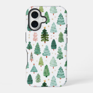 Coque iPhone 16 Aquarelle Motif De Noël