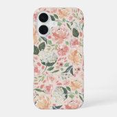Coque iPhone 16 Aquarelle Motif végétal du milieu de l'été (Verso)