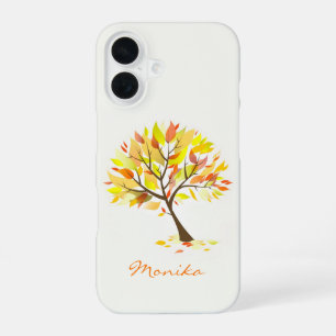 Coque iPhone 16 Arbre à thème Automne