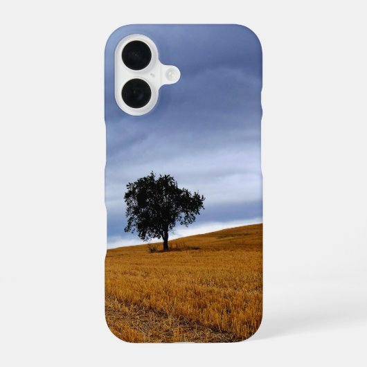 Coque iPhone 16 Arbre dans un champ de blé (Verso)
