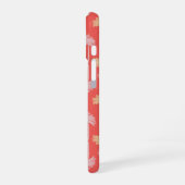 Coque iPhone 16 Arbres botaniques en corail (Côté gauche)