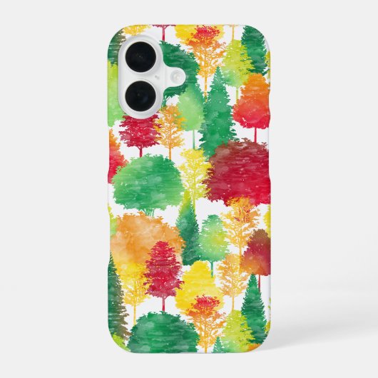 Coque iPhone 16 Arbres d'automne (Verso)