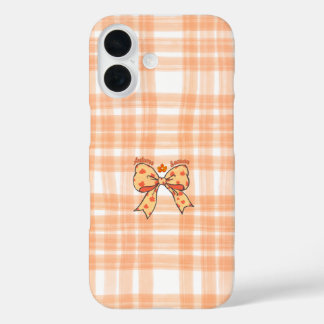 Coque iPhone 16 Arc Automnal Esthétique Orange Con