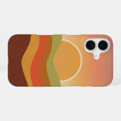 Coque iPhone 16 Arc de soleil rétro (Verso Horizontal)