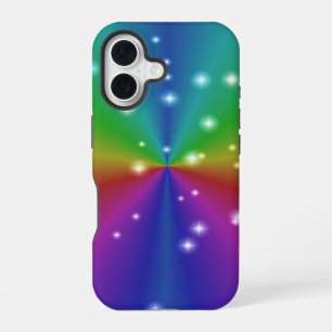 Coque iPhone 16 Arc-en-ciel avec des étoiles