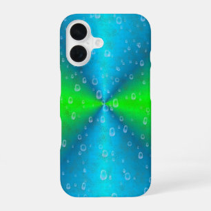 Coque iPhone 16 Arc-en-ciel bleu vert dans la peau d'éléphant en c