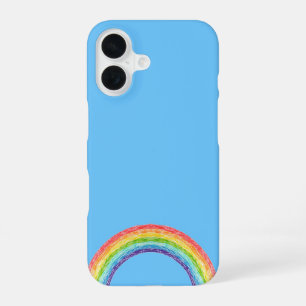 Coque iPhone 16 Arc en ciel et ciel bleu