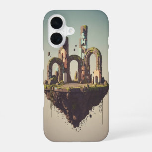 Coque iPhone 16 Arcade Pixel-Vintage Plateforme en Ruine
