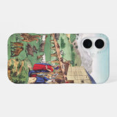 Coque iPhone 16 Arche de Noé avec des animaux (Verso Horizontal)