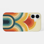 Coque iPhone 16 Arches de vague rétro (Verso Horizontal)