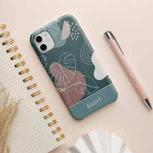 Coque iPhone 16 Argile du désert et épinette Boho Tropical Feuille