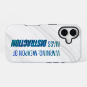 Coque iPhone 16 Arme d'avertissement de distraction massive (Verso Horizontal)