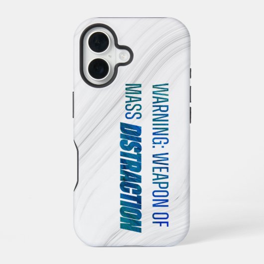 Coque iPhone 16 Arme d'avertissement de distraction massive (Verso)