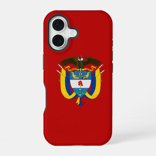 Coque iPhone 16 Armoiries colombiennes (Verso)