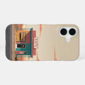 Coque iPhone 16 Arrêt désert fermé (Verso Horizontal)