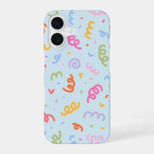 Coque iPhone 16 arrière-plan amusant pastel (Verso)