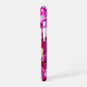Coque iPhone 16 Arrière - plan de fleurs d'orchidées violettes (Côté gauche)
