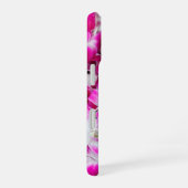 Coque iPhone 16 Arrière - plan de fleurs d'orchidées violettes (Côté droit)