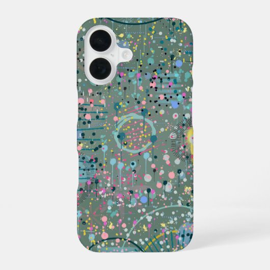 Coque iPhone 16 Art abstrait : À travers la prairie (Verso)