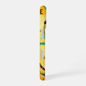Coque iPhone 16 Art abstrait avec initiales (Côté droit)