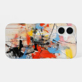 Coque iPhone 16 Art Abstrait coloré (Verso Horizontal)