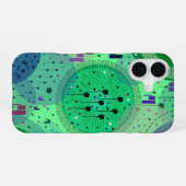 Coque iPhone 16 Art abstrait : Fruit Kiwi Vert (Verso Horizontal)