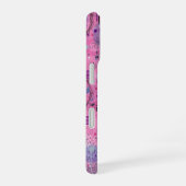 Coque iPhone 16 Art abstrait maximaliste rose (Côté droit)