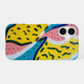 Coque iPhone 16 Art abstrait papillon (Verso Horizontal)