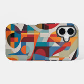Coque iPhone 16 Art abstrait vibrant – Conception expressive et co (Verso Horizontal)