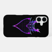Coque iPhone 16 Art de dragon néon (Verso Horizontal)