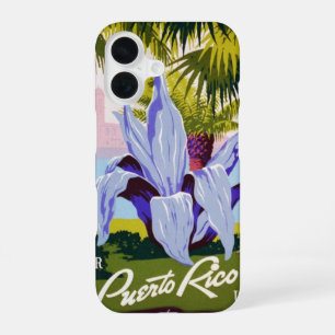 Coque iPhone 16 Art de l'affiche de voyage vintage, Découvrez Port