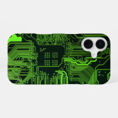 Coque iPhone 16 Art de motif de piste de carte de circuit imprimé (Verso Horizontal)