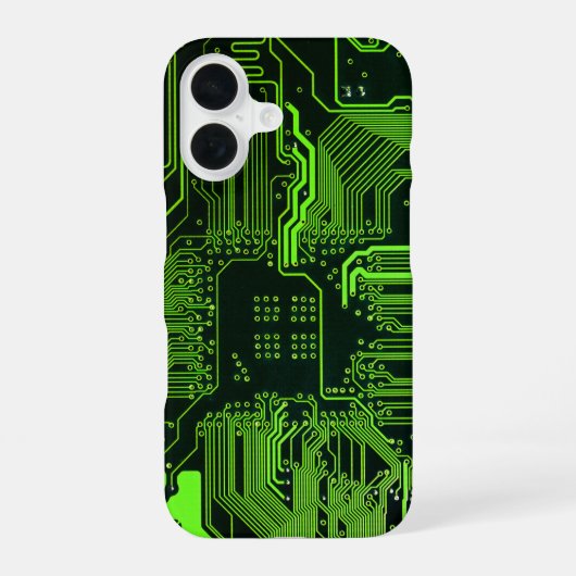 Coque iPhone 16 Art de motif de piste de carte de circuit imprimé (Verso)