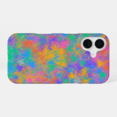 Coque iPhone 16 Art de projection coloré (Verso Horizontal)