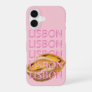 Coque iPhone 16 Art de voyage à Lisbonne, Portugal, Rose, Prépa