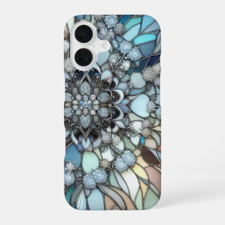 Coque iPhone 16 Art Deco Stained glass mosaic