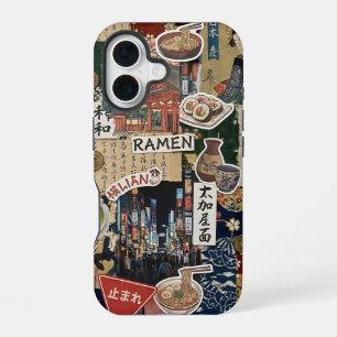 Coque iPhone 16 Art du collage Japancore Livre de découpage japona