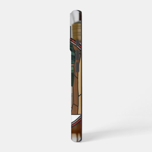 Coque iPhone 16 Art En Verre Tiré, Style Verre Tiré Art Cerf (Côté gauche)