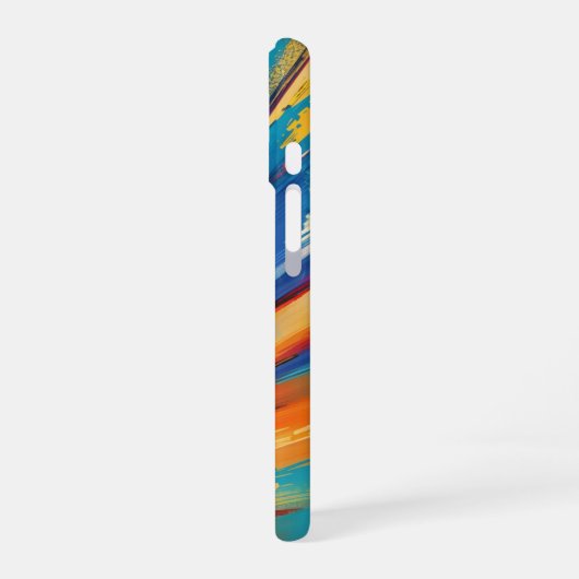 Coque iPhone 16 Art moderne à brosse dynamique (Côté gauche)