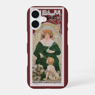 Coque iPhone 16 Art Nouveau vintage Helm Cacao par Privat Livemont