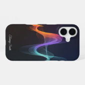 Coque iPhone 16 Art numérique Abstrait des vagues dynamiques (Verso Horizontal)