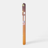 Coque iPhone 16 Art Pixel de Falaises Flottantes Rétro (Côté gauche)